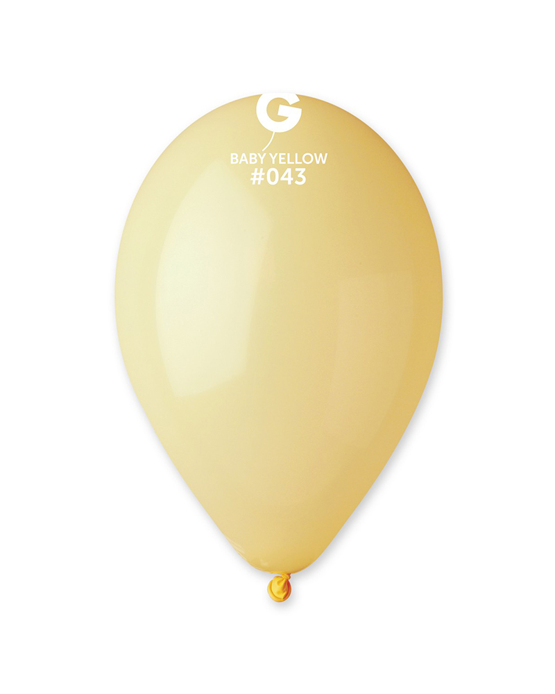 #043-Baby-Yellow 12'' Gemar Pastel Bebek Sarısı/Baby Yellow (#043) Balon 100'lü - Görsel 1