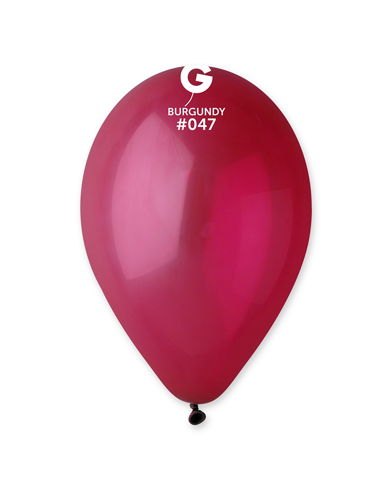 #047-Burgundy 12'' Gemar Pastel Bordo/Burgundy (#047) Balon 100'lü - Görsel 1