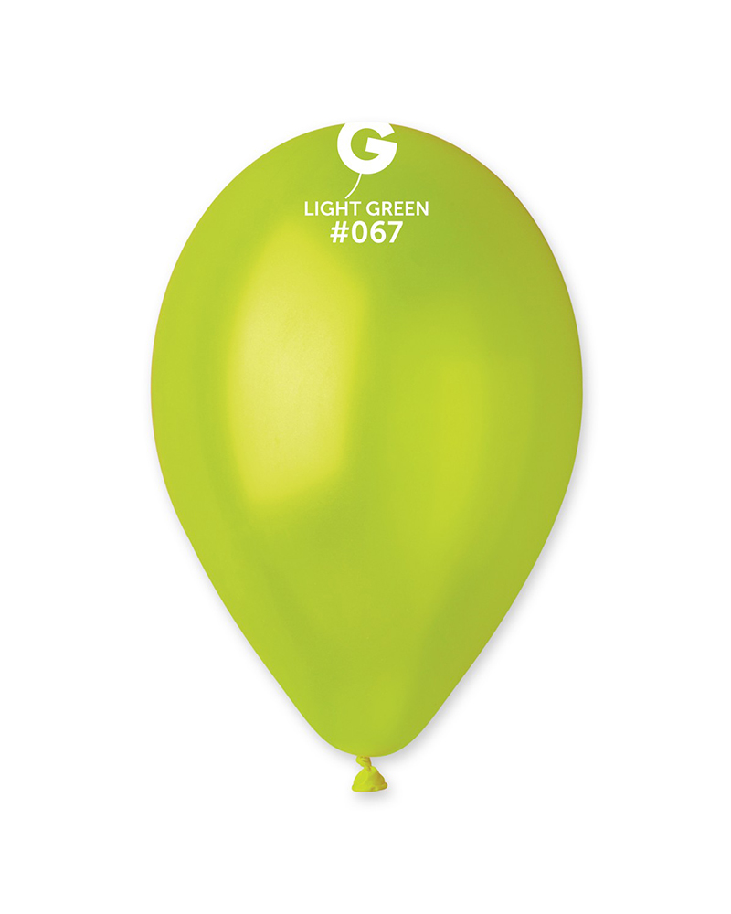 #067-Light-Green-M 11'' Gemar Metalik Açık Yeşil/Light Green (#067) Balon 100'lü - Görsel 1