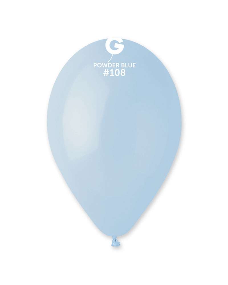#108-Powder-Blue 12'' Gemar Toz Mavi/Powder Blue (#108) Balon 100'lü - Görsel 1
