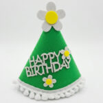 Papatya Figürlü Happy Birthday Kukuleta Yeşil x10