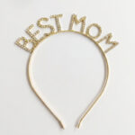 Best Mom Taşlı Gold Taç