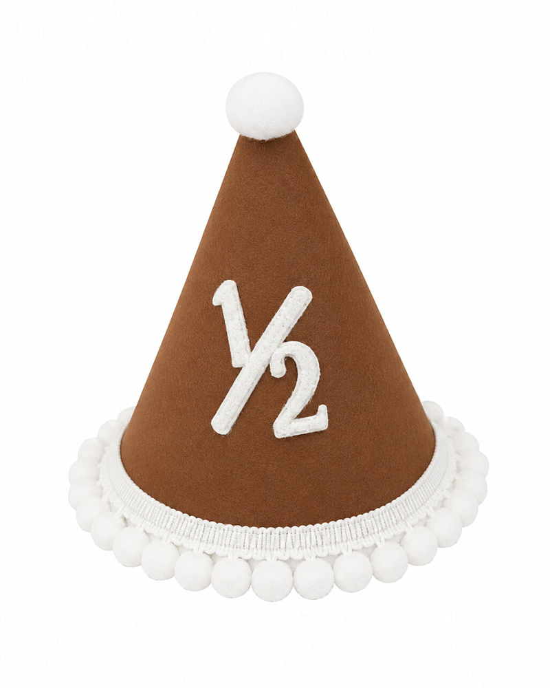 37 Ponponlu Kahverengi 1/2 Yazılı Kukuleta x10 - Görsel 1