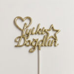 İyiki Doğdun Metalik Gold Pasta Üstü Mika x10