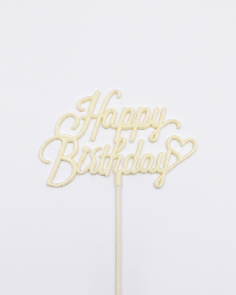 61 Happy Birthday Mum Beyazı Pasta Üstü Mika x10 - Görsel 1