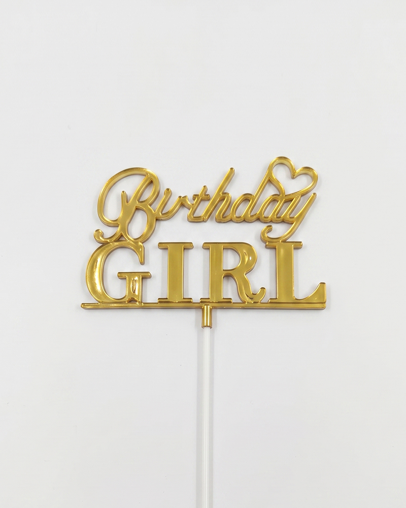 71 Birthday Girl Parlak Gold Pasta Üstü Mika x10 - Görsel 1