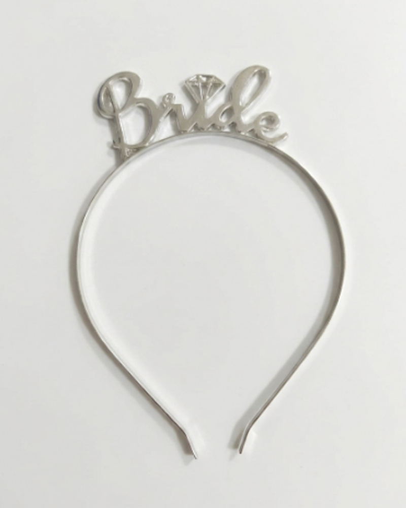 95 Bride Gümüş Metal Taç - Görsel 1