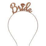 Bride Rose Gold Metal Taç