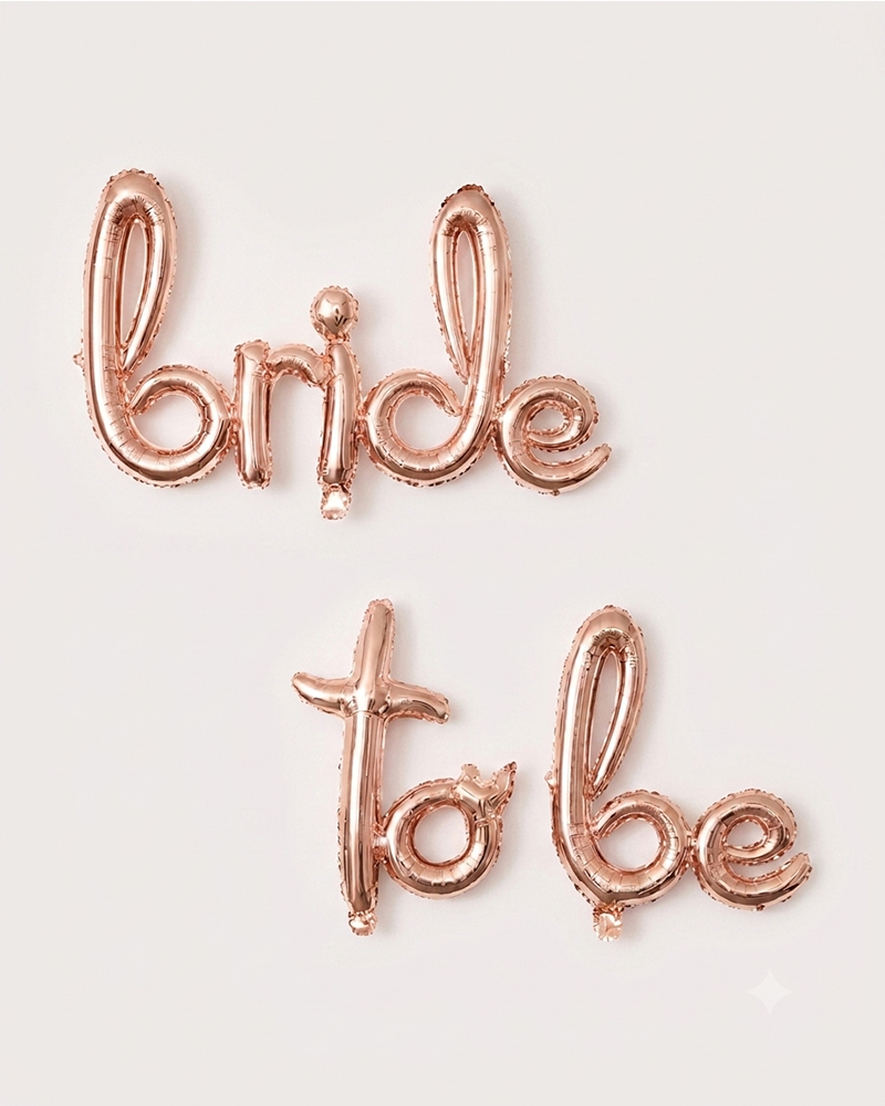 158 Bride To Be El Yazısı Rose Gold Folyo Balon Seti ES-74 - Görsel 1