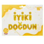 İyiki Doğdun Gold Folyo Balon Seti ES-76