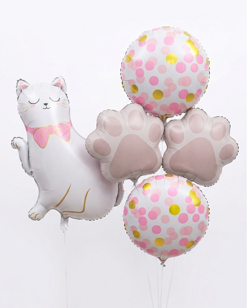 172 Kedi Temalı Folyo Balon Seti ES-70 - Görsel 1